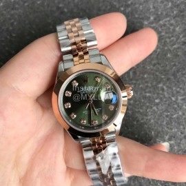 Rolex Datejust 28mm Dial Steel Strap Watch Green