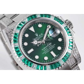 Rolex 904l Steel 40mm Dial Diamond Watch