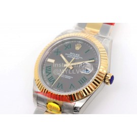Rolex 41mm Gray Dial 904l Steel Watch