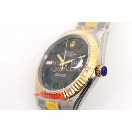 Rolex 41mm Gray Dial 904l Steel Watch