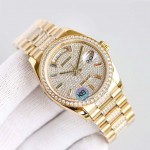 Rolex Tw Factory Diamond Dial 316 Steel Watch Gold