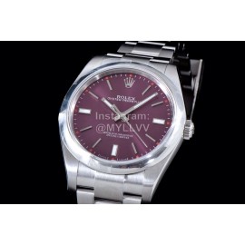 Rolex 39mm Purple Dial 904l Steel Watch