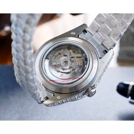 Rolex 904l Steel Diamond Watch Silver