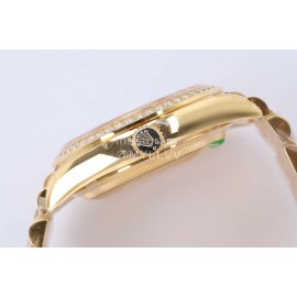 Rolex New Steel Strap 36mm Brown Dial Diamond Watch