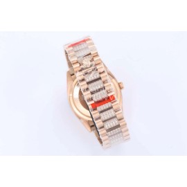 Rolex New 36mm Dial Steel Strap Diamond Watch
