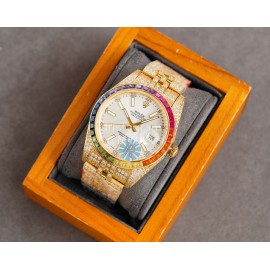 Rolex 41mm Dial Sapphire Crystal Diamond Watch