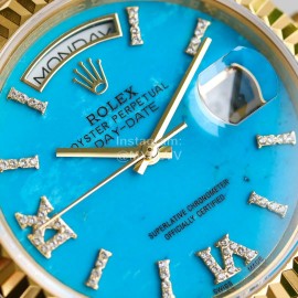 Rolex 36mm Dial Week Calendar Watch Gold