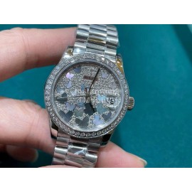 Rolex 904l Steel 31mm Dial Watch For Women Silver