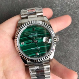 Rolex 36mm Green Dial Steel Strap Watch