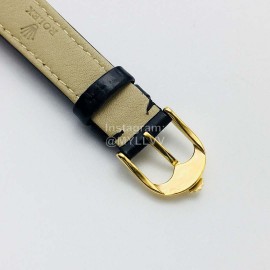 Rolex Dr Factory Leather Strap Watch Black