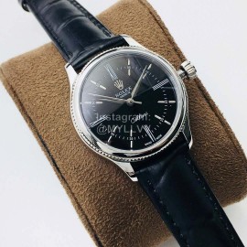 Rolex Dr Factory Leather Strap Watch 