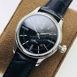Rolex Dr Factory Leather Strap Watch 