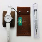 Rolex Dr Factory Leather Strap Watch White