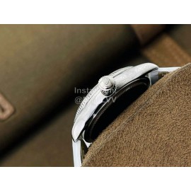 Rolex Dr Factory Leather Strap Diamond Watch White