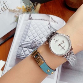 Rolex Sapphire Scratch Resistant Glass Watch For Women Silver