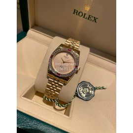 Rolex 316l Fine Steel Diamond Watch Gold
