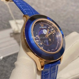 Swarovski Fashion 39mm Dial Leather Strap Watch For Women