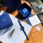 Swarovski Octea Lux Leather Strap Watch For Women Blue