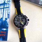 Tissot 316l Fine Steel Case Silicone Strap Watch Yellow