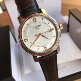 Tissot New 40mm Dial Leather Strap Business Watch For Men