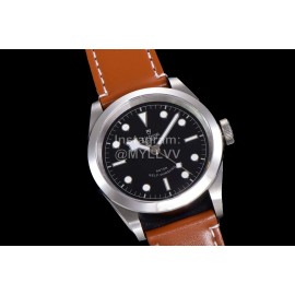Tudor 41mm Dial Luminous Brown Strap Watch For Men
