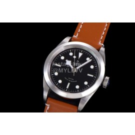Tudor 41mm Dial Luminous Brown Strap Watch For Men