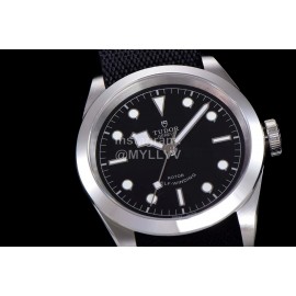 Tudor 41mm Dial Luminous Black Strap Watch For Men