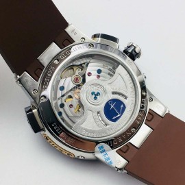 Ulysse Nardin Twa Factory Sapphire Glass 43mm Dial Watch Brown
