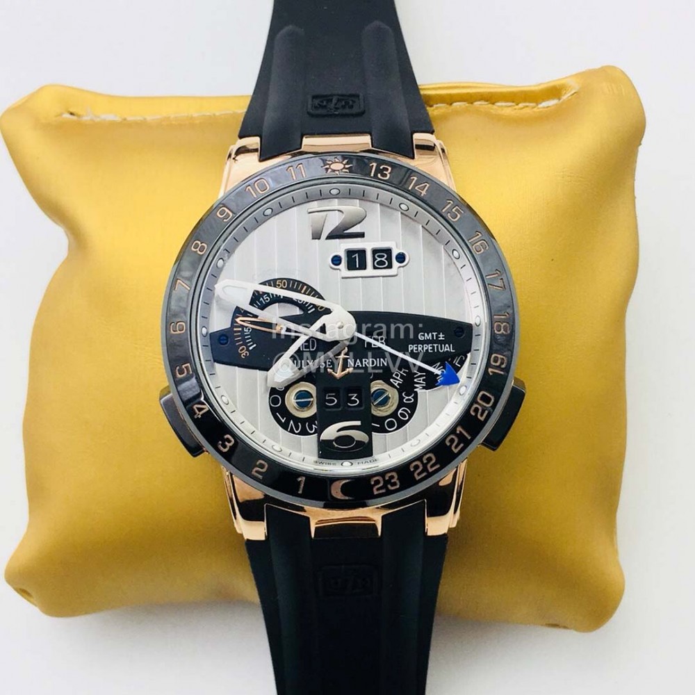 Ulysse Nardin Twa Factory 43mm White Dial Sapphire Glass Watch