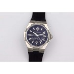 Vacheron Constantin 42mm Navy Dial Leather Strap Luminous Watch
