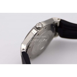 Vacheron Constantin 42mm Navy Dial Leather Strap Luminous Watch