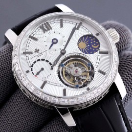 Vacheron Constantin Sapphire Crystal 316 Fine Steel Case Watch White