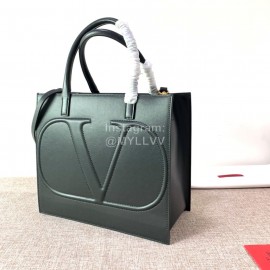 Valentino Large Calf Tote Bag Black 2022l