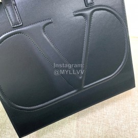 Valentino Large Calf Tote Bag Black 2022l