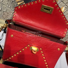 Valentino Fashionable Autumn Winter Leather Bag Red 0056