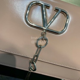 Valentino Calf Magnetic Chain Bag Pink 2001
