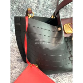 Valentino Calfskin Black Shopping Bag 0099