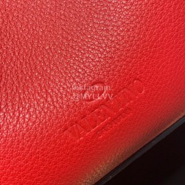 Valentino Large Calf Retro Crossbody Bag Red 0099