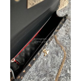 Valentino Fashion Printed Sheepskin Chain Bag 0122b-4