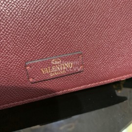Valentino Fashion Leather Waist Bag Messenger Bag Purple 0075