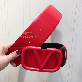 Valentino Fashion Calf Leather Belt For Women Red