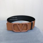 Valentino Fashion Calf Leather Belt For Women Brown