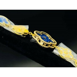 Van Cleef Arpels Sweet Alhambra Mini Dial Bracelet Watch Blue