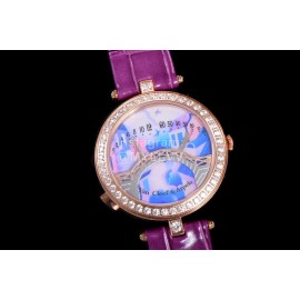 Van Cleef Arpels Sapphire Glass 38mm Dial Watch Purple