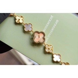 Van Cleef Arpels Sweet Alhambra Mini Dial Bracelet Watch Gold