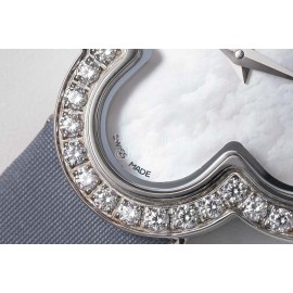 Van Cleef Arpels New Sapphire Crystal Glass Zircon Mosaic Watch Gray