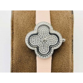 Van Cleef Arpels Arpels Alhambra 27mm Dial Watch Pink