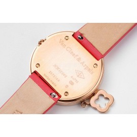 Van Cleef Arpels 316 Refined Steel 32mm Dial Watch Red