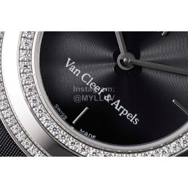 Van Cleef Arpels New 316 Refined Steel 32mm Dial Watch Black