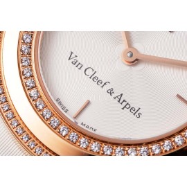Van Cleef Arpels New 316 Refined Steel 32mm Dial Watch White